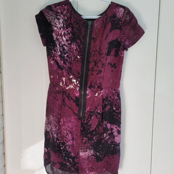 rag & bone Leonard Purple Galaxy Print Dress size US 2 - Picture 3 of 7